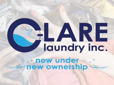 Claire Designs Clare Laundry Logo branding century gothic clare fat graphics laundromat laundry logo michigan simple tiny bubbles