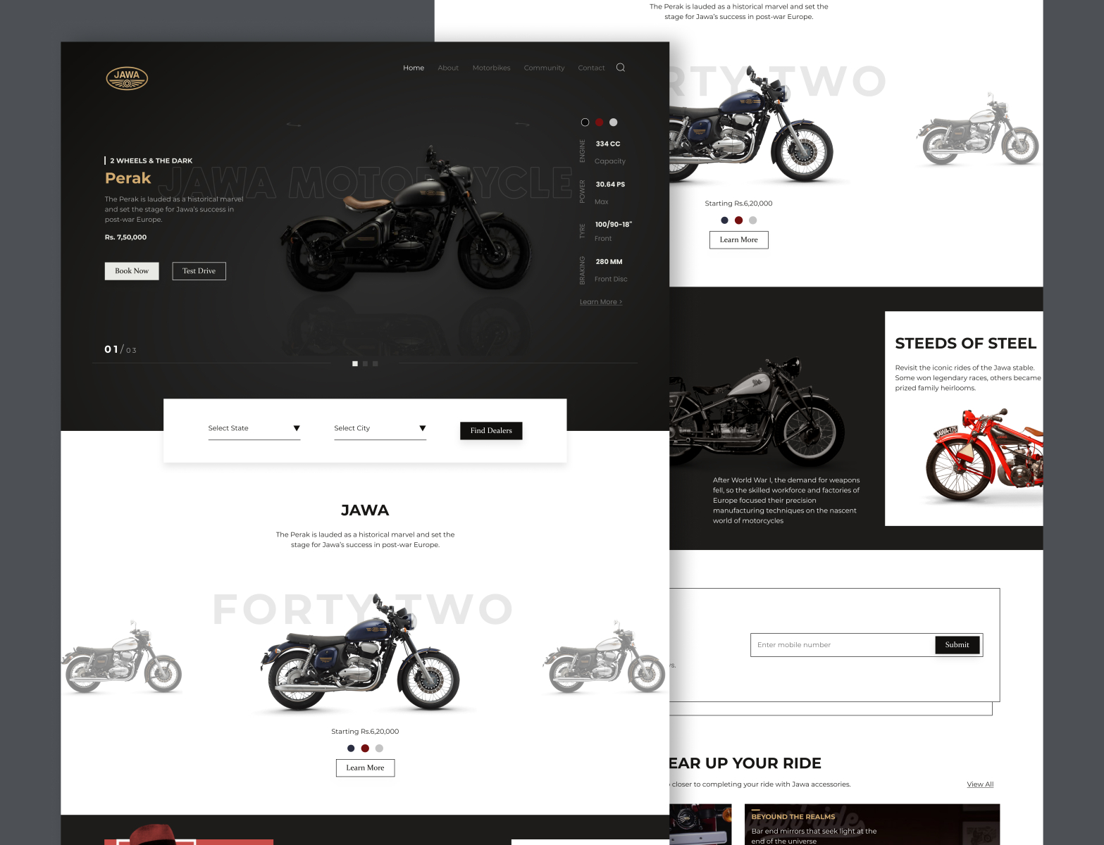 MotorBike Landing Page by Brand Builder on Dribbble