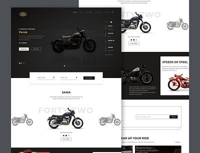 MotorBike Landing Page bike black dark design landing landingpage motorbike ui uiux website websitedesign
