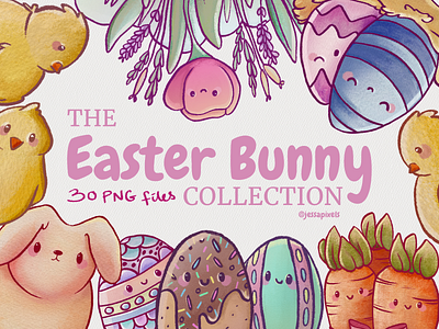 The Easter Bunny Collection childrens illustration clipart clipart set cute animal cute animals cute art cute illustration easter easter bunny easter eggs illustration png seasonal graphics seasonal graphics