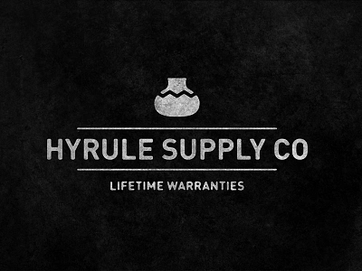 Hyrule Supply Co hyrule link pots textured typography vintage zelda