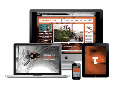 Terrible One Digital Presence bmx branding orange web