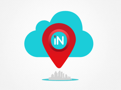 New Logo Concept city cloud location marker place