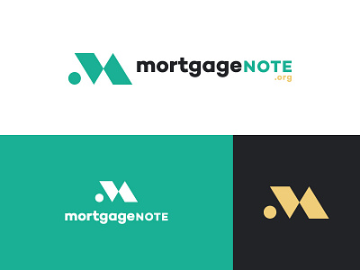 MortgageNote Branding - 2016 abstract branding financial logo teal