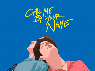 Call Me By Your Name blue design illustration movie