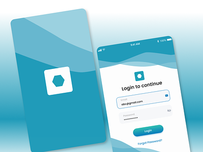 Login page for mobile app