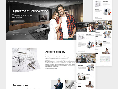 Landig Page - Apartment Renovation apartment renovation design landing landing page renovation ui ux web web design