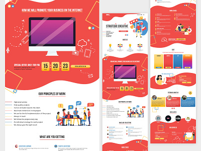 Landing Page for SMM agency design landig page landing ui ux web web design