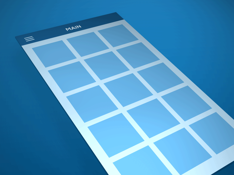 Menu Test after effects app blueprint expressions menu slider controls text ui ux wireframe