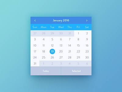 Calendar Widget calendar desktop ios mobile photoshop ui ux widget