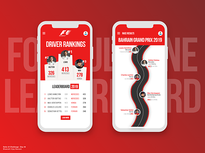 Formula One | Leaderboard design formula one formula1 leaderboard leaderboards mobile mobile app design mobile ui ui ui ux ui design ux ui