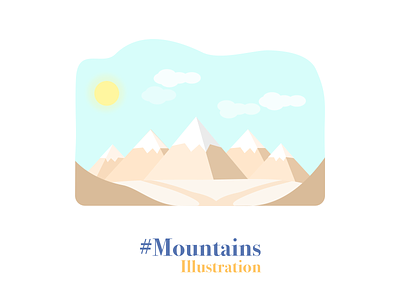 Mountains | Day & Night Vision illustraion landscape moon mountains sketch sun