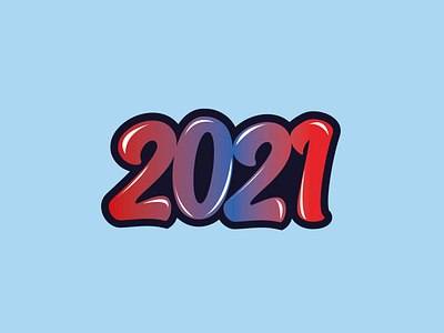 2021 typography 2021 adobe illustrator app art branding design designs icon illustration logo new year type typography ui ui design vector web