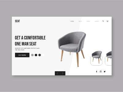 Seat furniture web UI design