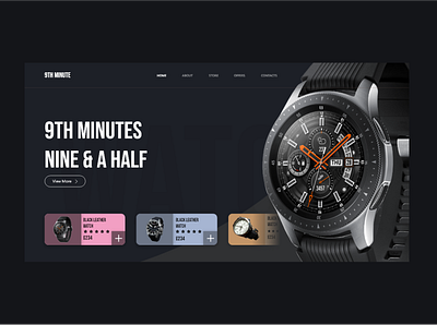 9th minute watch Design 2021 9th minute adobe xd adobe xd design art design ui ui design uiux ux ux design watches web