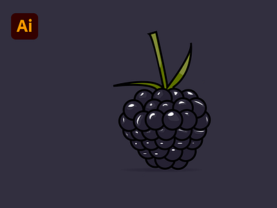 Black berry illustration design