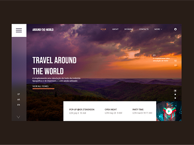 Around-The-World Travel Website header UI Design 2021 adobe xd design designs explore explore the world the world travel travel design ui ui ux ui design ux ux design web web design website