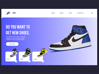 Nike web UI design