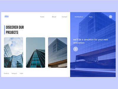 ARCH 2021 adobe xd architecture art blue design ui ui design ux ux design