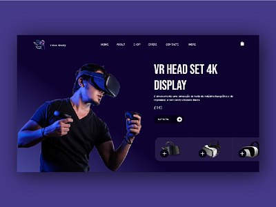 VR Web UI design 2021 adobe xd art blue design ecommerce ecommerce design face fantasy fashion head set sell ui ui design ux ux design verchiel verchiel reality vr vr design