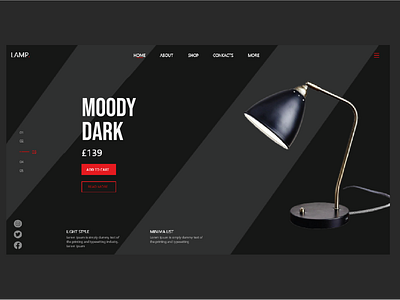 Lamp web header UI