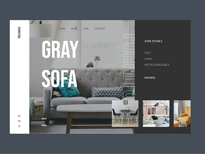 Sofa order page ui design