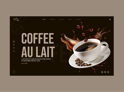 coffee ui design 2021 adobe xd adobe xd design art au lait brown cafeteria coffee coffee ui design designs ecommerce flat food logo red restaurant ui ui design ux design