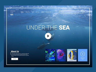 Under The Sea Web UI Design