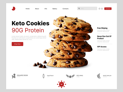 Cookies Web UI Design 2021 adobe xd art cake cookies design desktop figma food graphic design logo restaurant ui ui design ux webdesign webpage website webui work