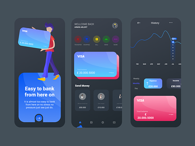 Banking App UI Design app app design app ui banking app banking app ui design design figma graphic design ui ui design