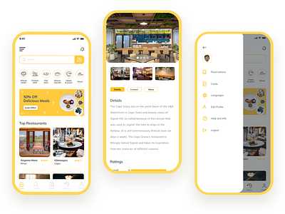 Restaurant App app design design mobile ui reservation restaurant ui uidesign uiux