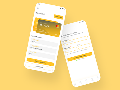 Payment Screens app design mobile ui payment payment page reservation restaurant uiux
