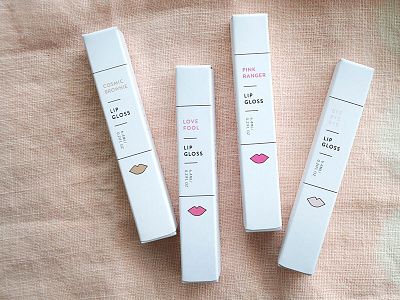 Oui Fresh lip gloss box packaging design packaging