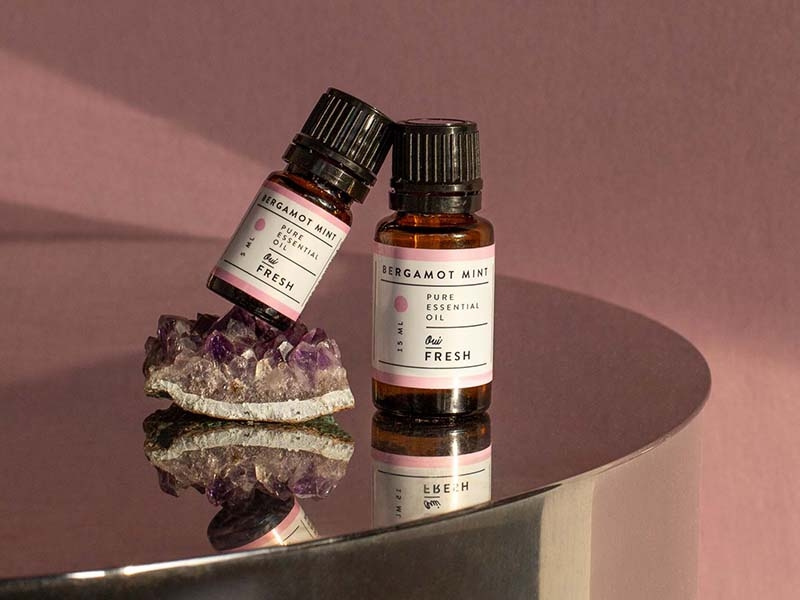 Oui Fresh Essential Oil Packaging Design wellness beauty design label packaging
