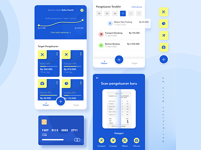 Blue Finance App - Concept branding clean figma finance fintech money app transport ui uidesign