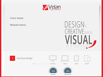 Presentation design mockup ready retina web