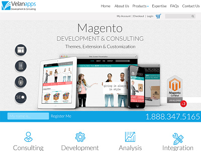 Magento theme for velanapps consulting design magento responsive theme web