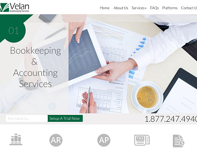 Bookkeeping bookkeeping layout mockup responsive theme web wordpress
