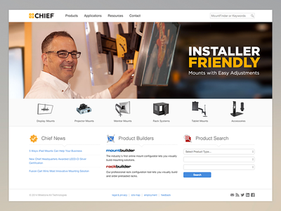 Chief Homepage Mockup clean homepage interface responsive ui web design website