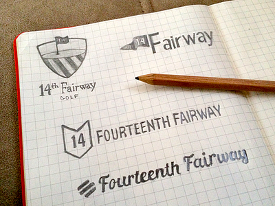 14th Fairway Logo Sketches drawing golf hand drawn logo logo design sketch