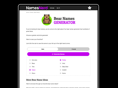 NamesNerd - Name Generator