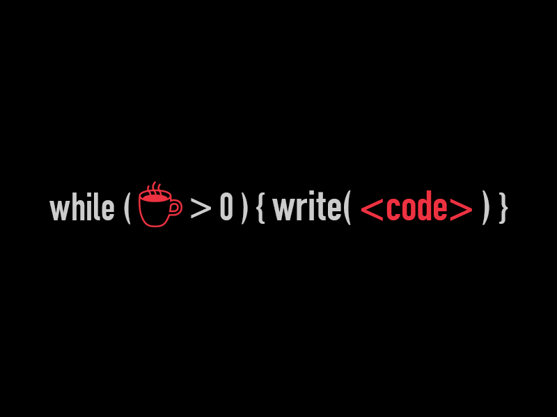 Have Coffee, Write Code by Kyle J Larson on Dribbble