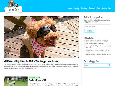 Doggy Duo articles blog dog home page pets