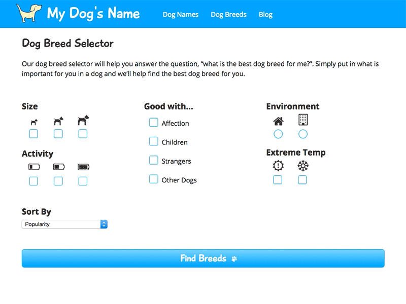 Dog Breed Search