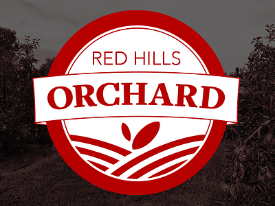 Apple Orchard Logo apple apples hills logo orchard red