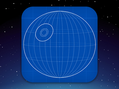 Death Star Plans Icon - DailyUI #005 app app icon blueprints dailyui death star icon star wars
