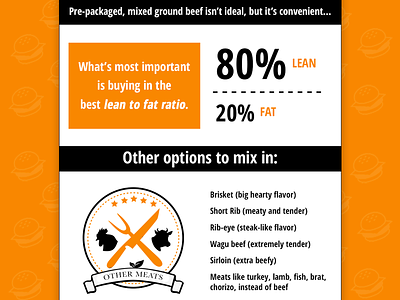 Best Meat for Burgers Infographic burger burgers grilling infographic meat orange