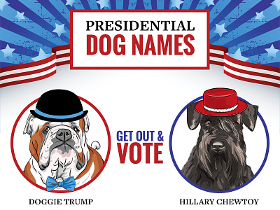 Presidential Dog Names Infographic dog election infographic