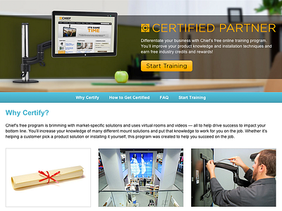 Certification Landing Page landing page promo page training