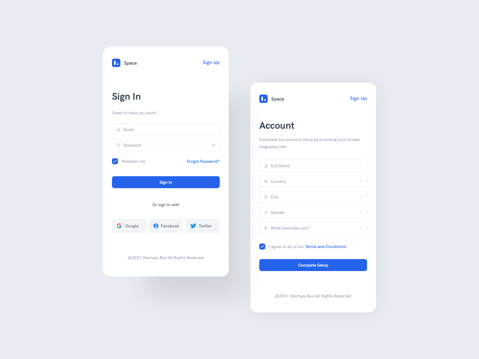 Login & Sign Up UI - Mobile Version by Omar Badran on Dribbble